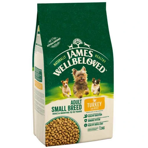 James Wellbeloved Adult Hypoallergenic Small Breed - Turkey & Rice