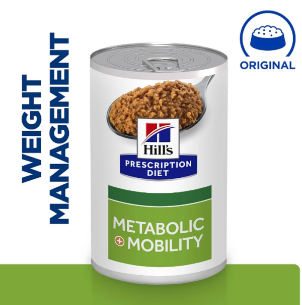 Hills Prescription Diet Metabolic Plus Mobility Tins for Dogs (Original) - Pack Size : 12 x 370g