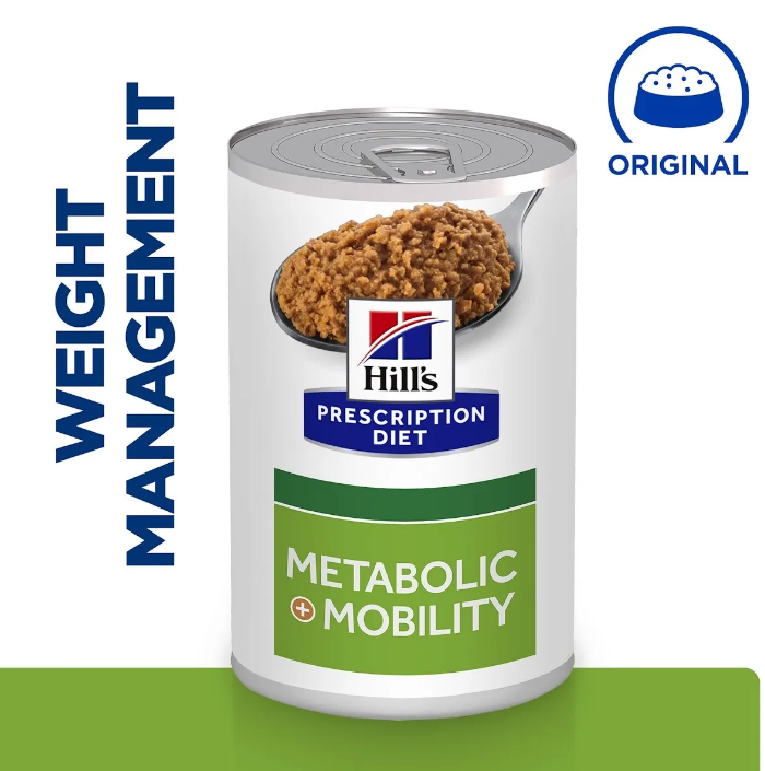 Hills Prescription Diet Metabolic Plus Mobility Tins for Dogs (Original) - Pack Size : 12 x 370g