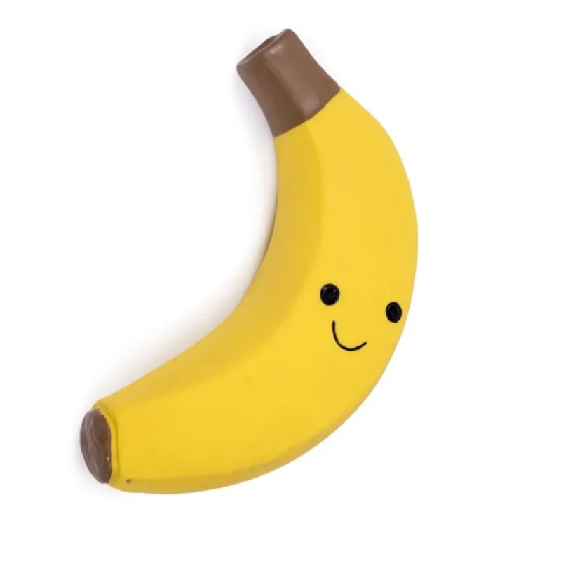 Petface Foodie Faces Large Latex Dog Toy - Banana