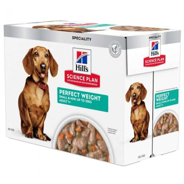 Hill's Science Plan Perfect Weight Adult Dog Small/Mini Breed Wet Stew 12x80g Pouch