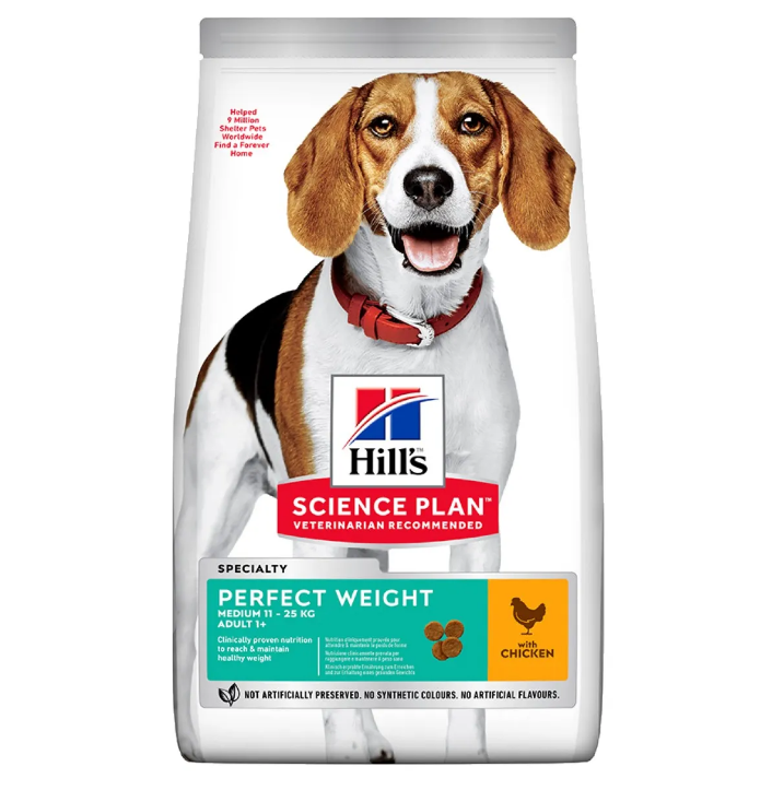 Hills Science Plan Perfect Weight Medium Dry Dog Food (Chicken)