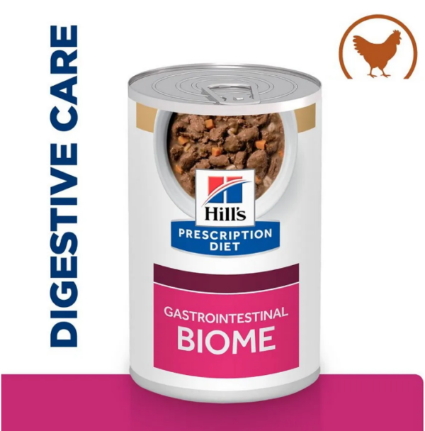 Hills Prescription Diet Gastrointestinal Biome Tins for Dogs (Stew with Chicken & Carrots) - Pack Size : 12 x 354g Tins