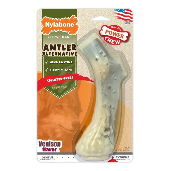Nylabone Extreme Power Chew Antler Alternative - Venison Flavour