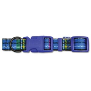 Ancol Blue Tartan Adjustable Dog Collar 25 - 50cm