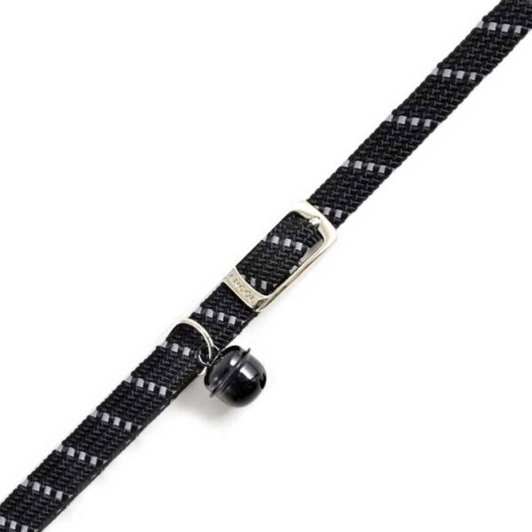 Ancol Reflective Black Soft Weave Cat Collar
