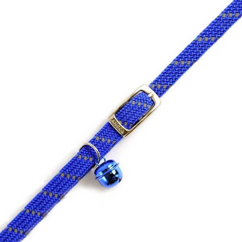 Ancol Reflective Blue Soft Weave Cat Collar -